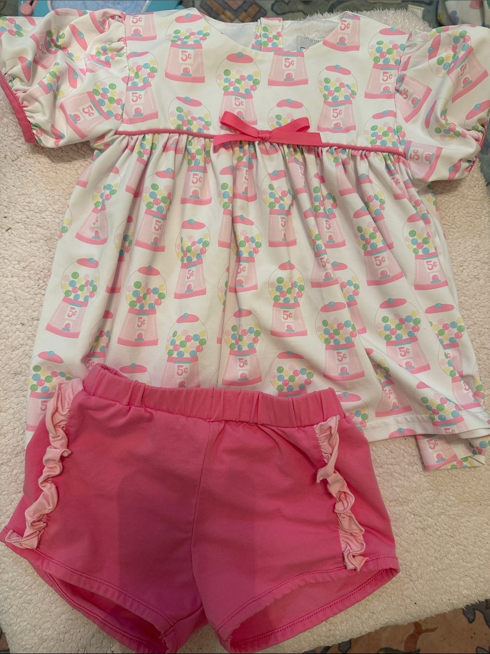 Little Bear Smocks bubblegum set